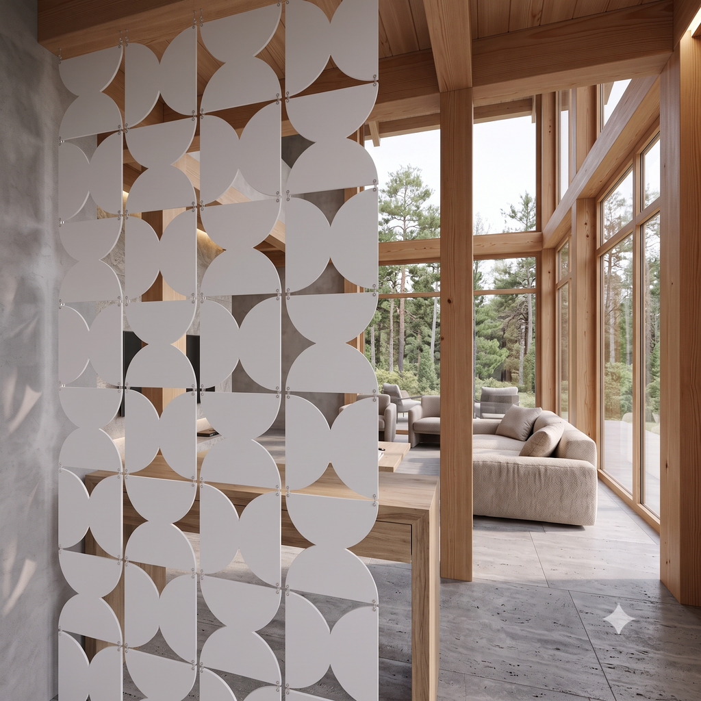 Half Moon Room Divider — 32 Panel Set