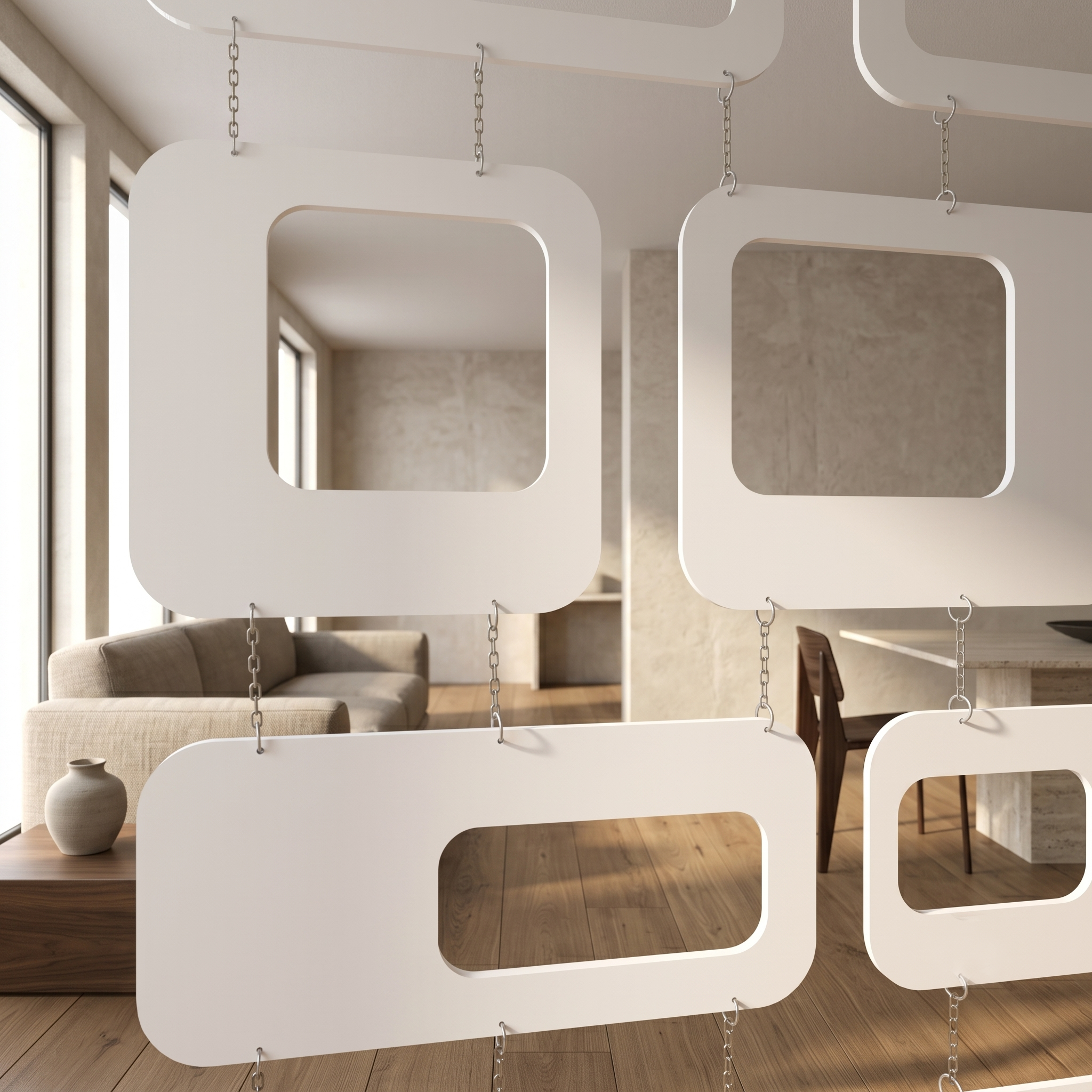 FRAME Hanging Room Divider — 10 Panel Set
