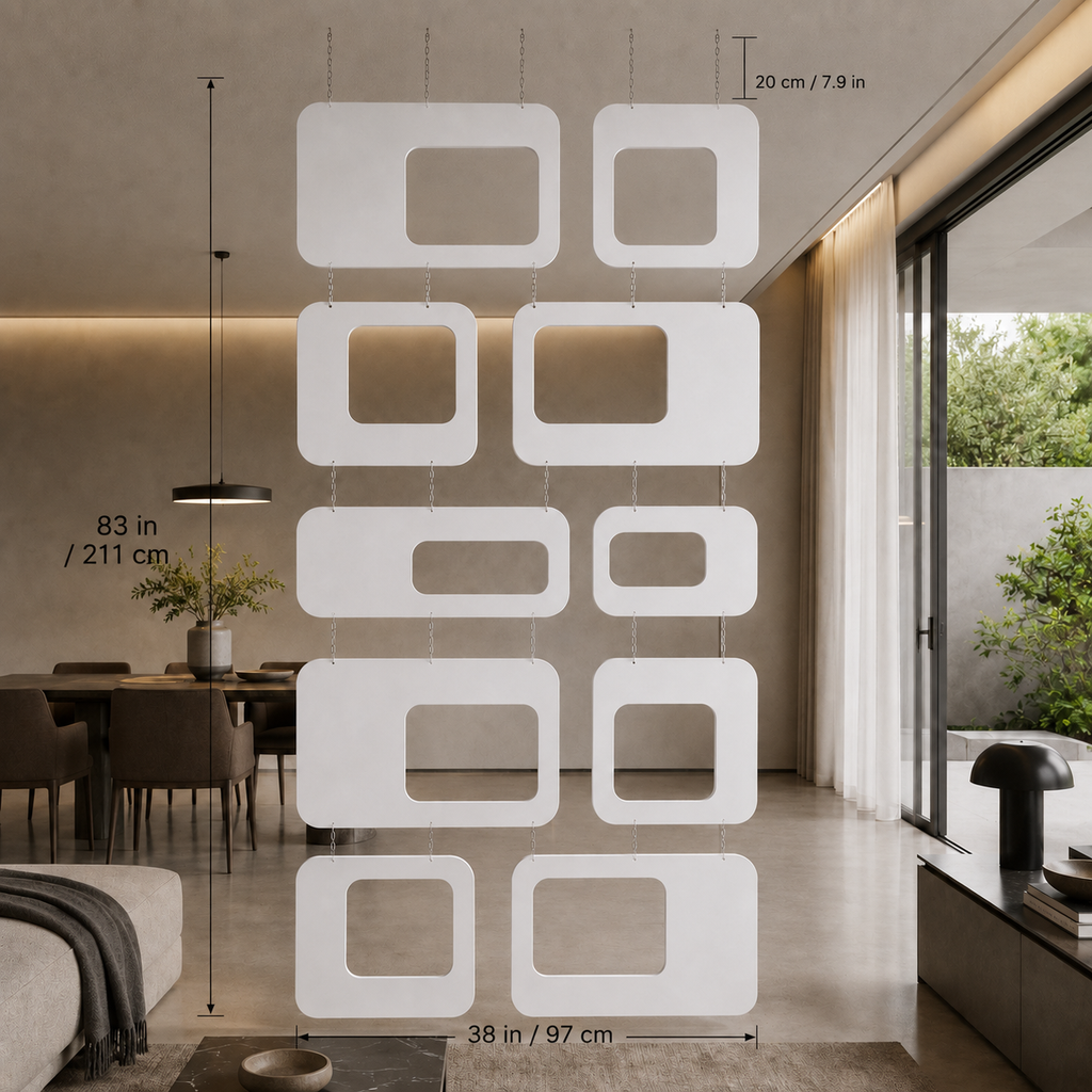 FRAME Hanging Room Divider — 10 Panel Set