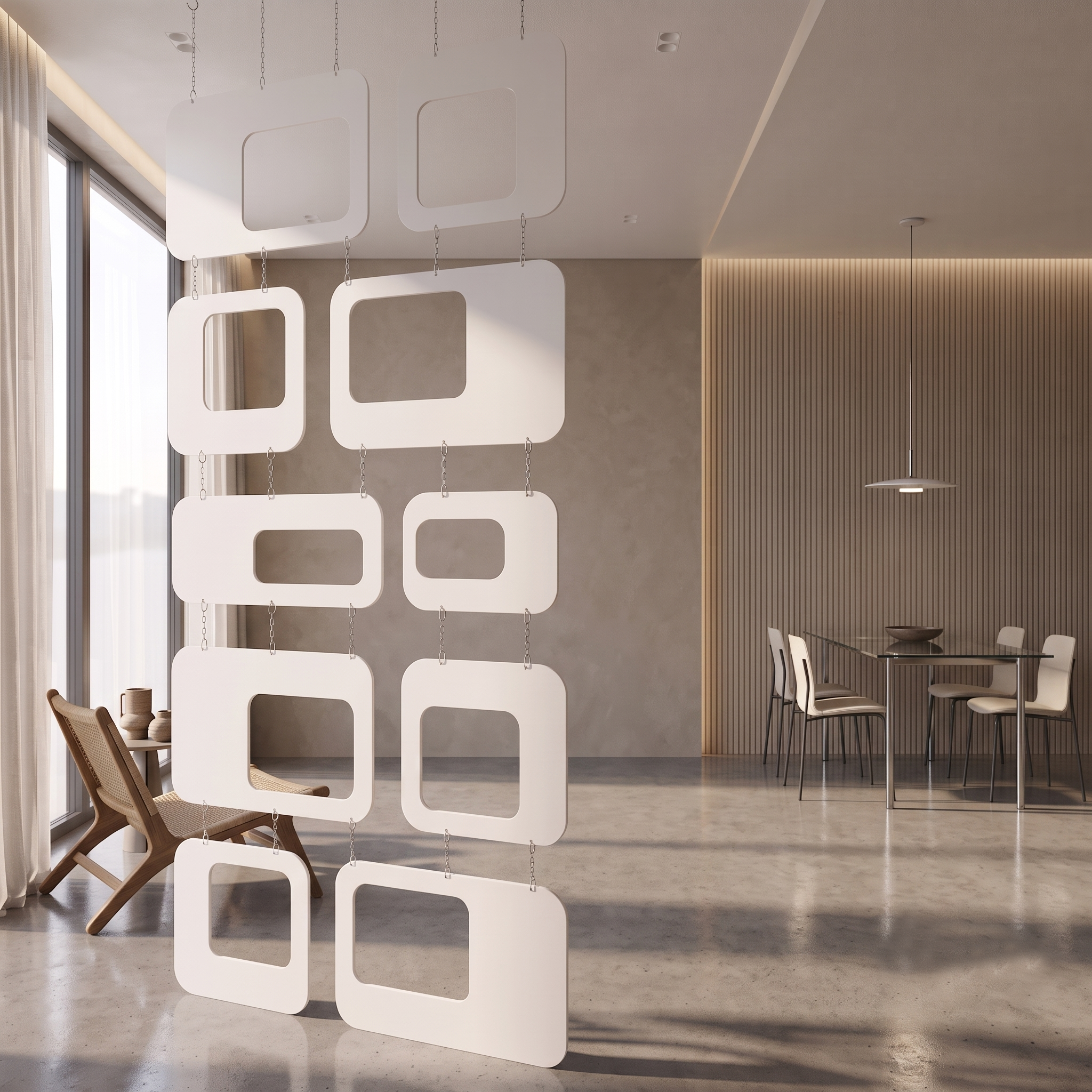 FRAME Hanging Room Divider — 10 Panel Set