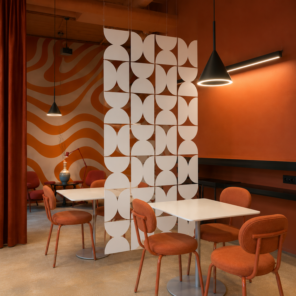 Half Moon Room Divider — 32 Panel Set