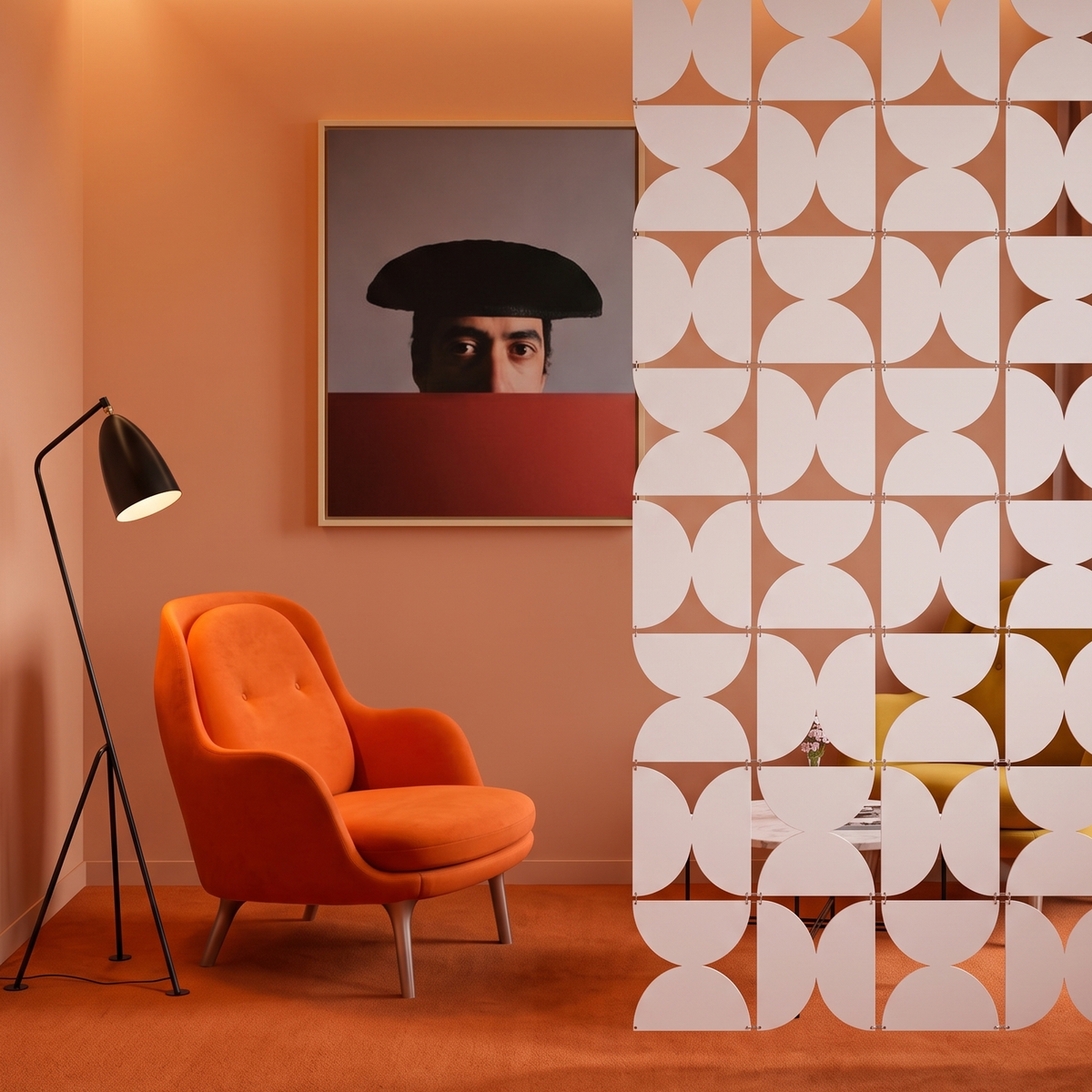 Half Moon Room Divider — 32 Panel Set
